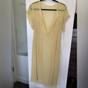 Vintage Sheer Yellow Over-Dress